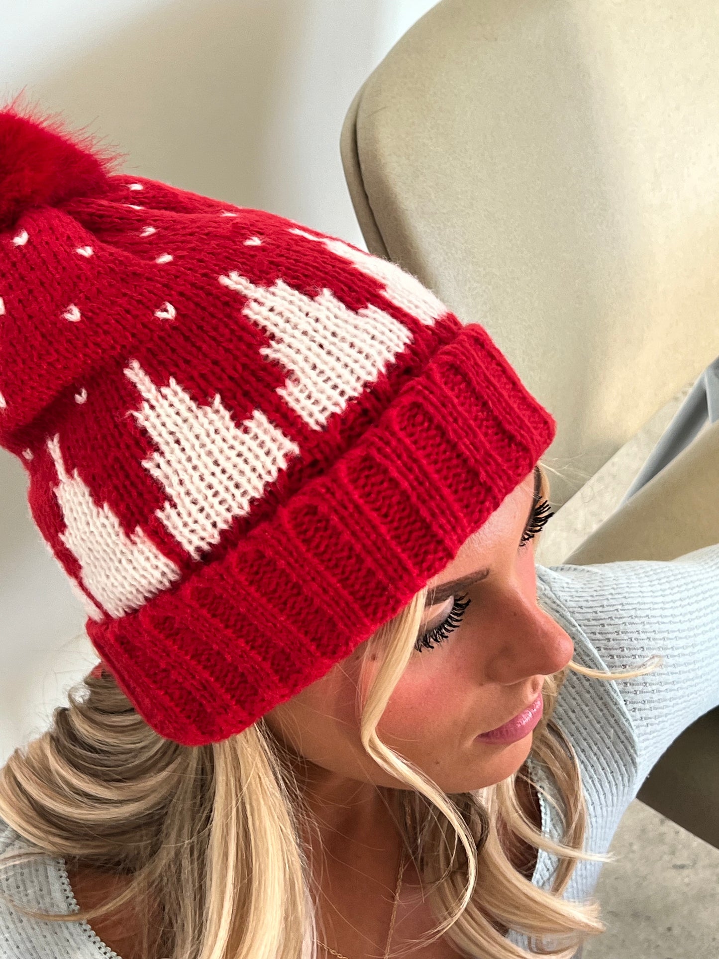 Riot Cherry Holiday Beanie