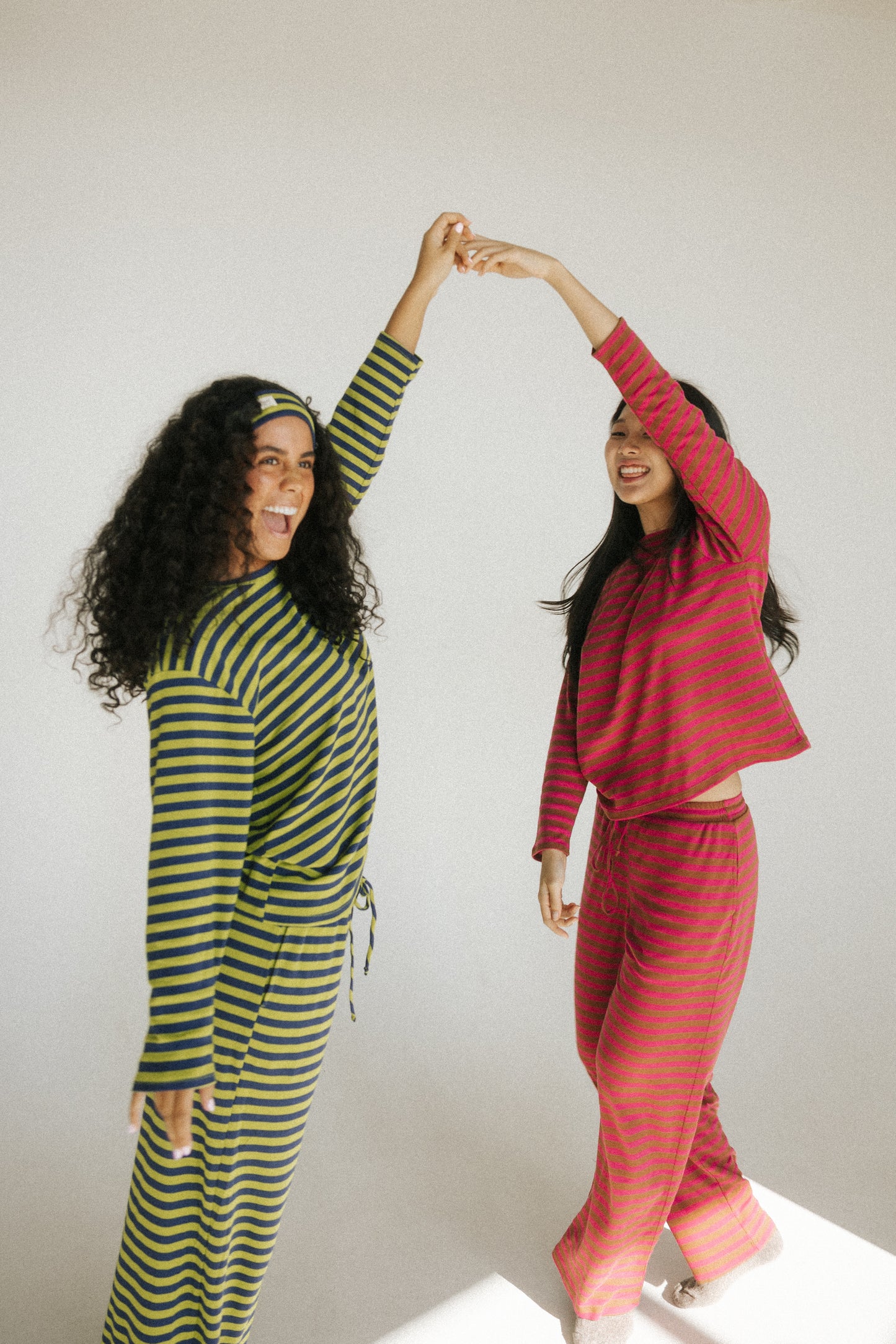 Riot Striped Lounge TEE in- Red/Brown (FALL RESTOCK PRE-ORDER)