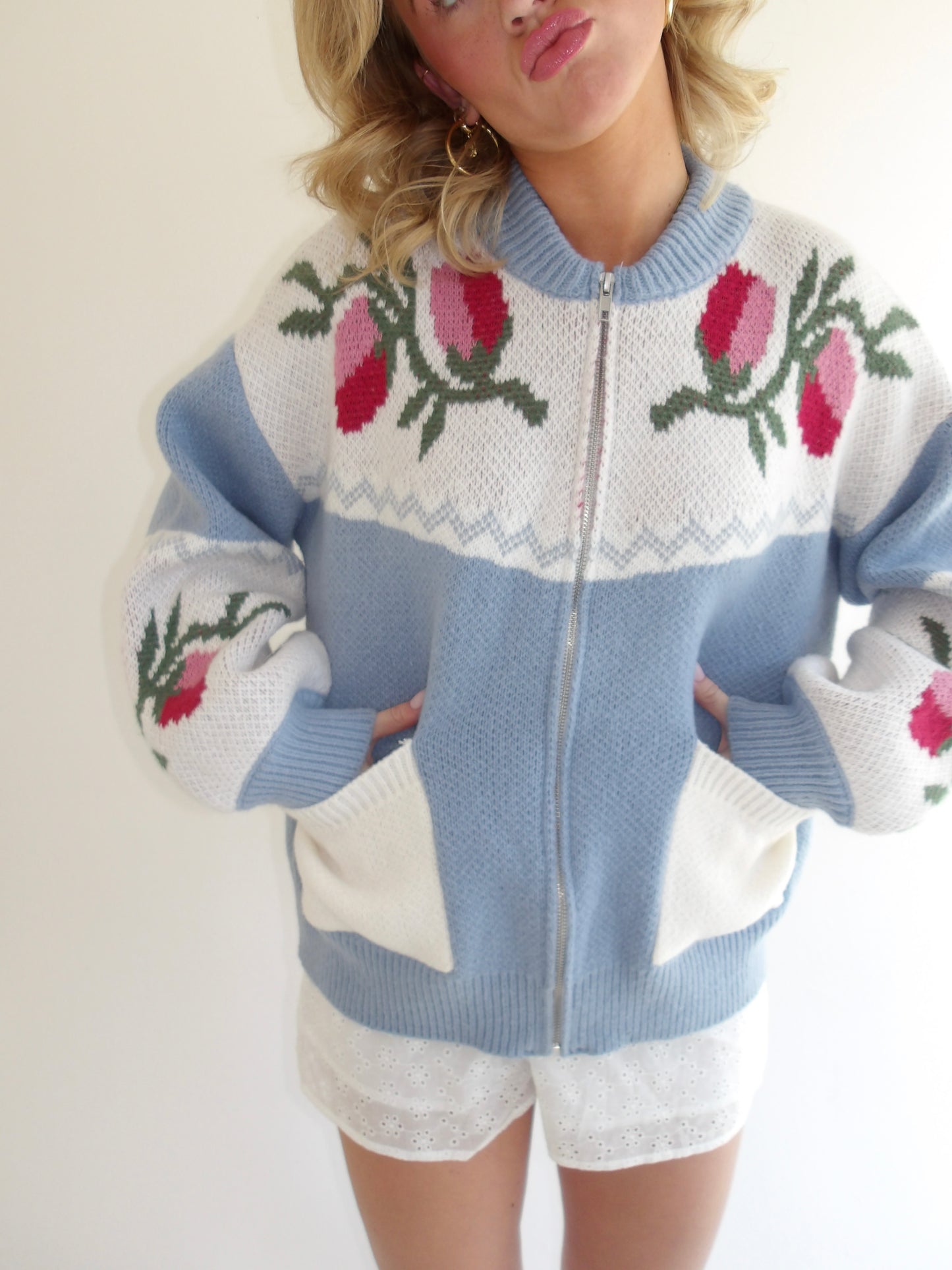 Riot Slouchy Girl Sweater in Tulip