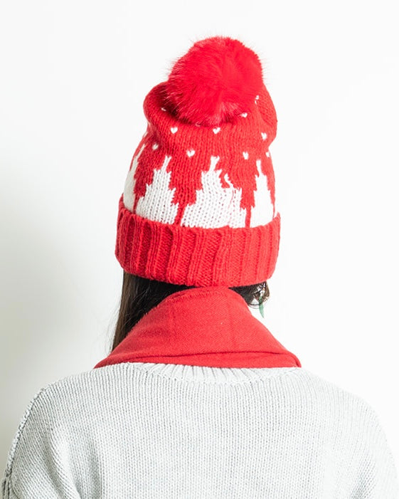 Riot Cherry Holiday Beanie