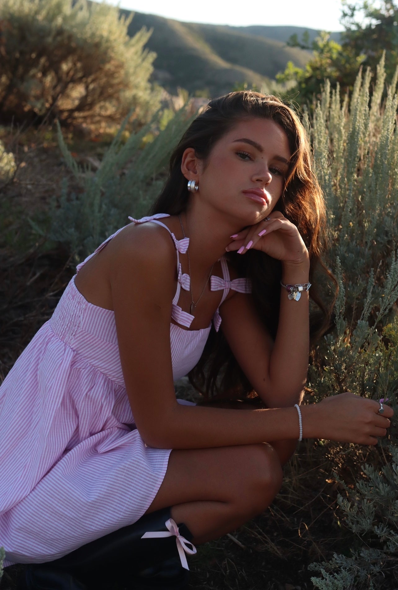 Sunday Strawbaby Bow Tank Dress