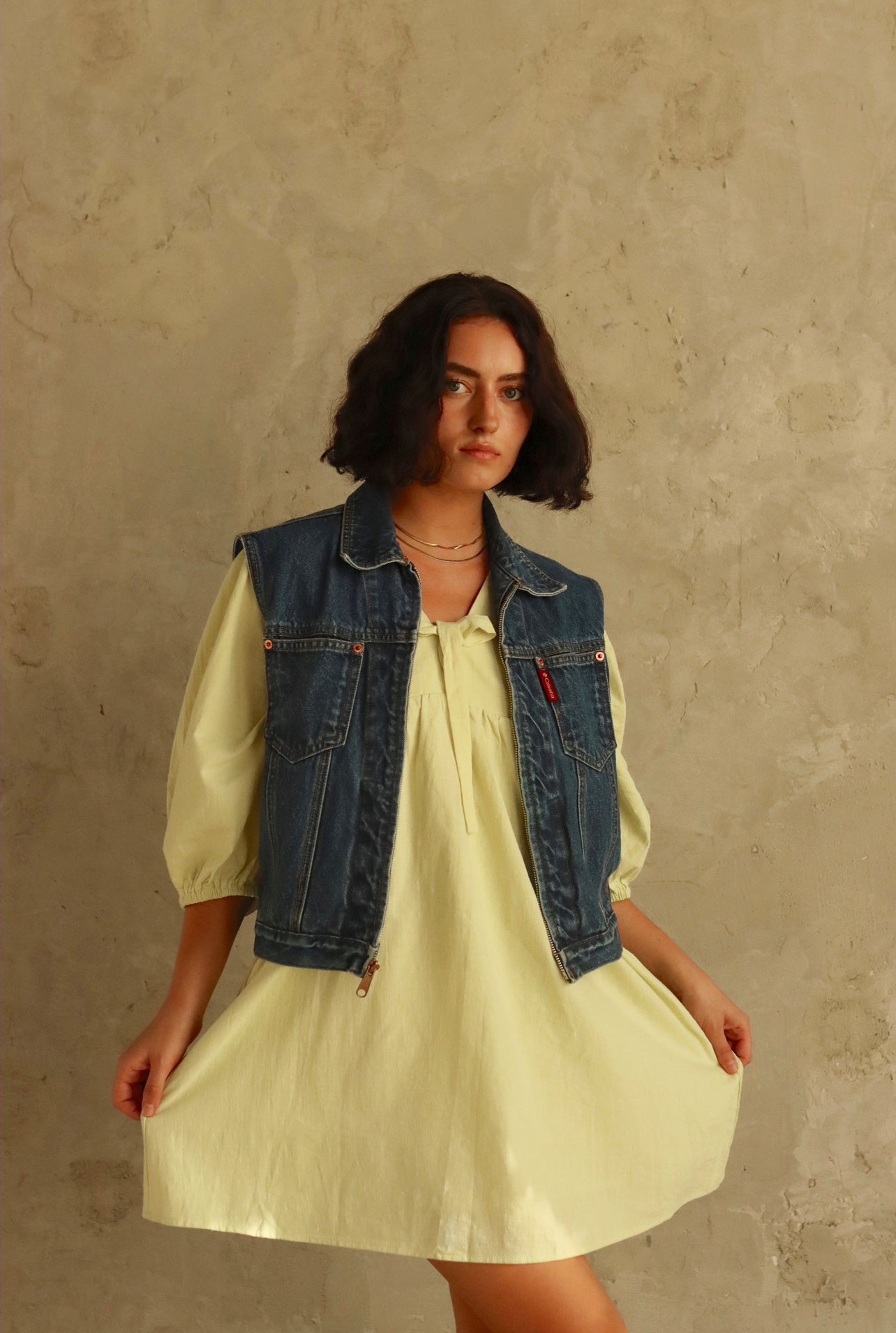 Sunday Crispy Leaf Bow Dress