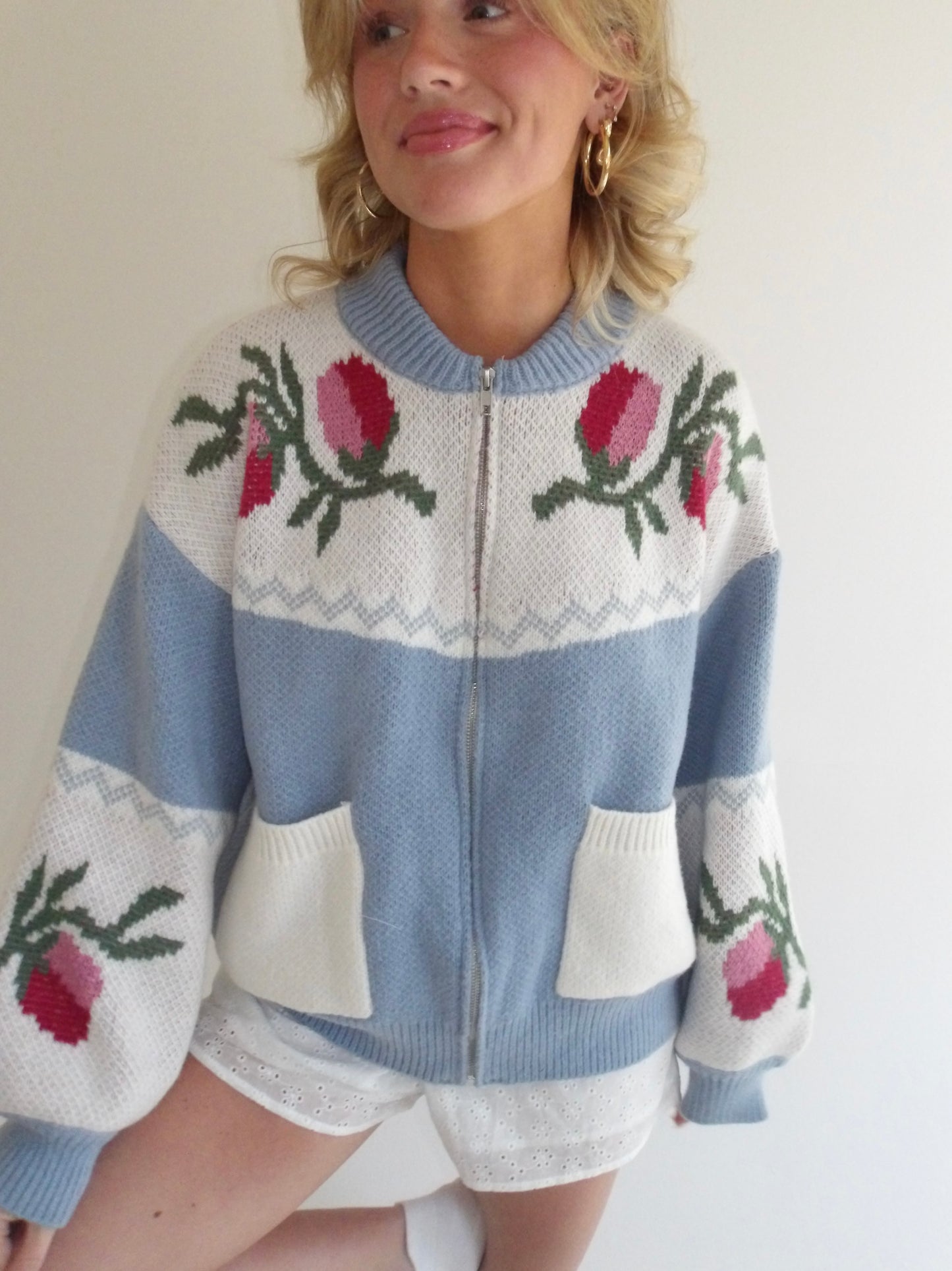 Riot Slouchy Girl Sweater in Tulip