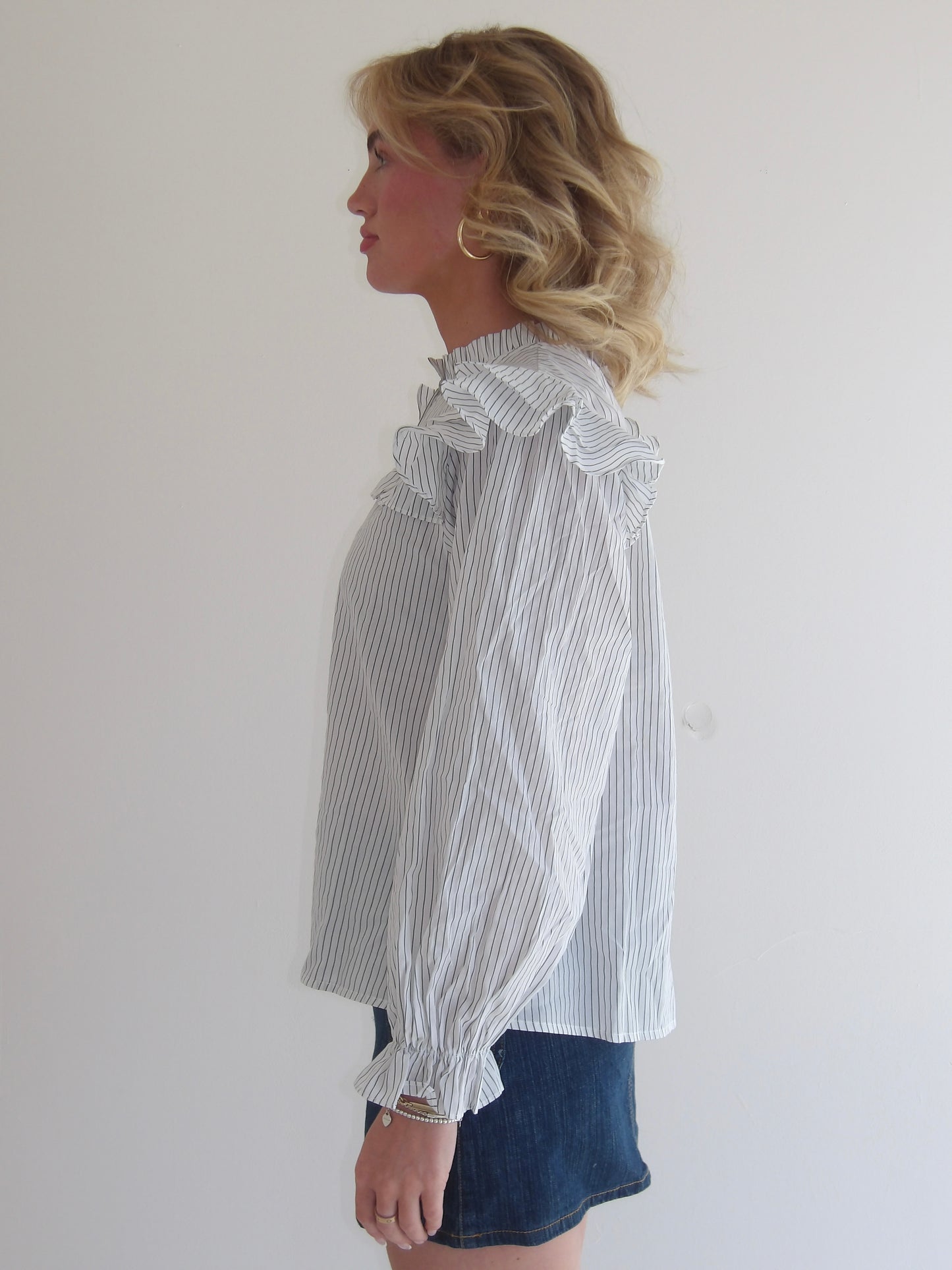 Riot Striped Poet Blouse