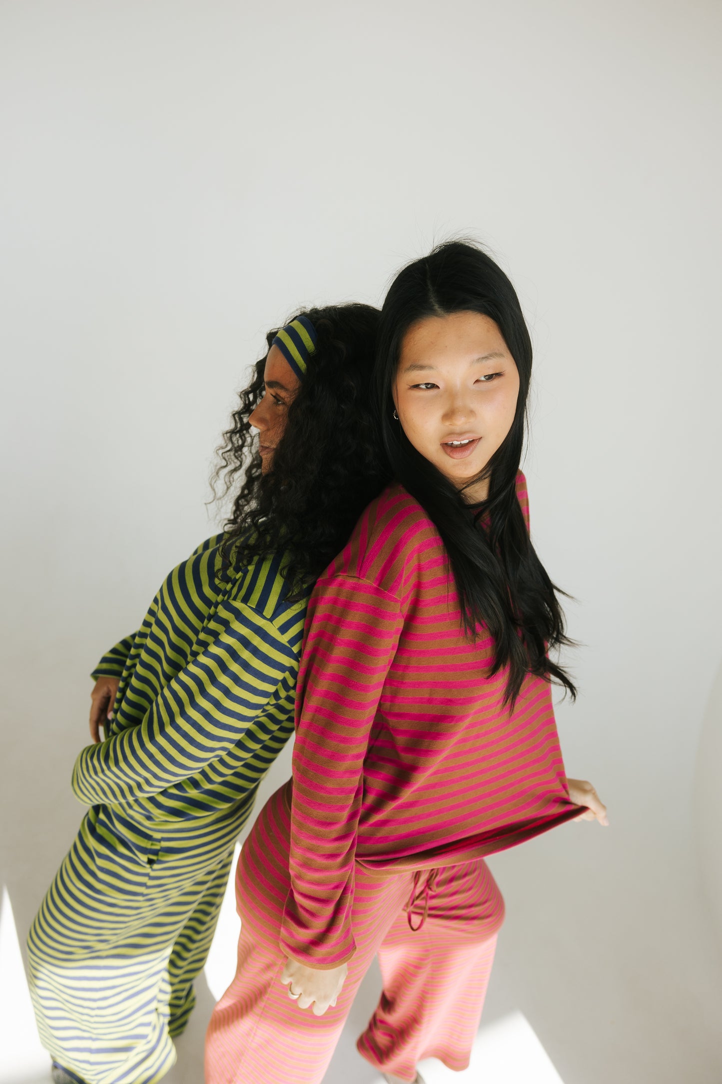 Riot Striped Lounge TEE in- Red/Brown (FALL RESTOCK PRE-ORDER)