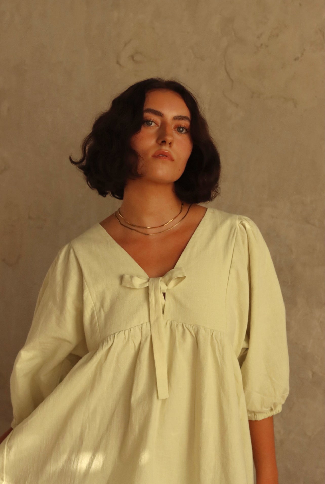 Sunday Crispy Leaf Bow Dress