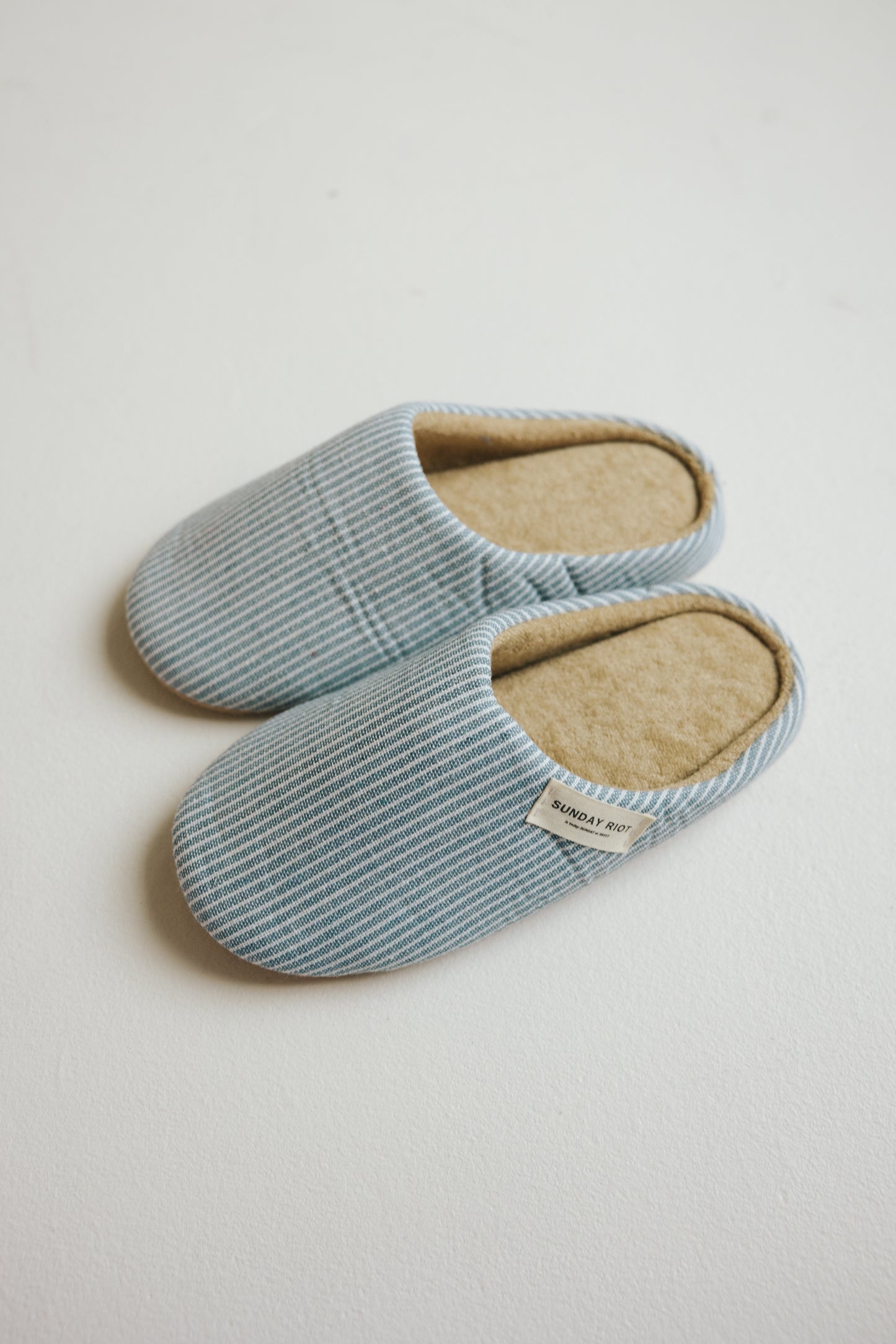 Riot Micro Stripped Slippers in- Blueberry (FALL RESTOCK PRE-ORDER)