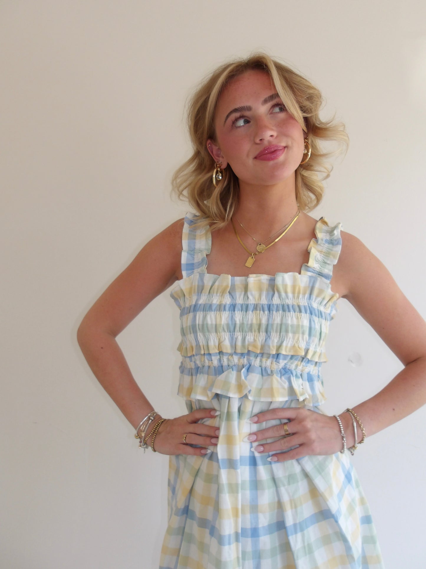 Sunday Gingham Picnic Dress