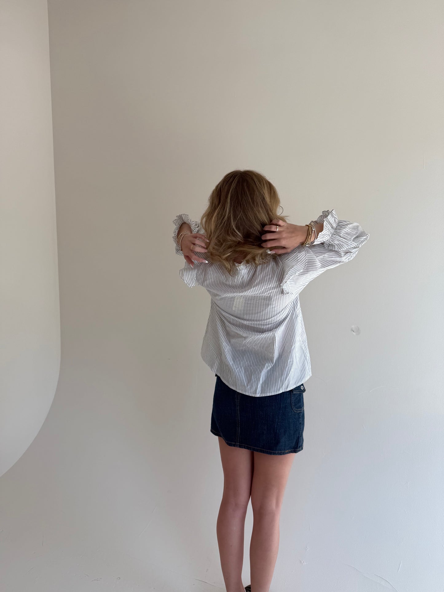 Riot Striped Poet Blouse