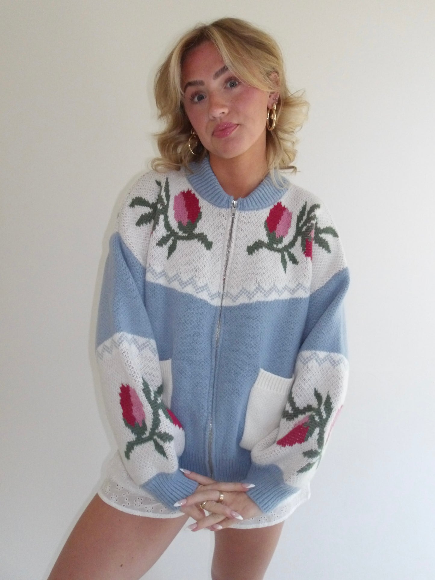 Riot Slouchy Girl Sweater in Tulip