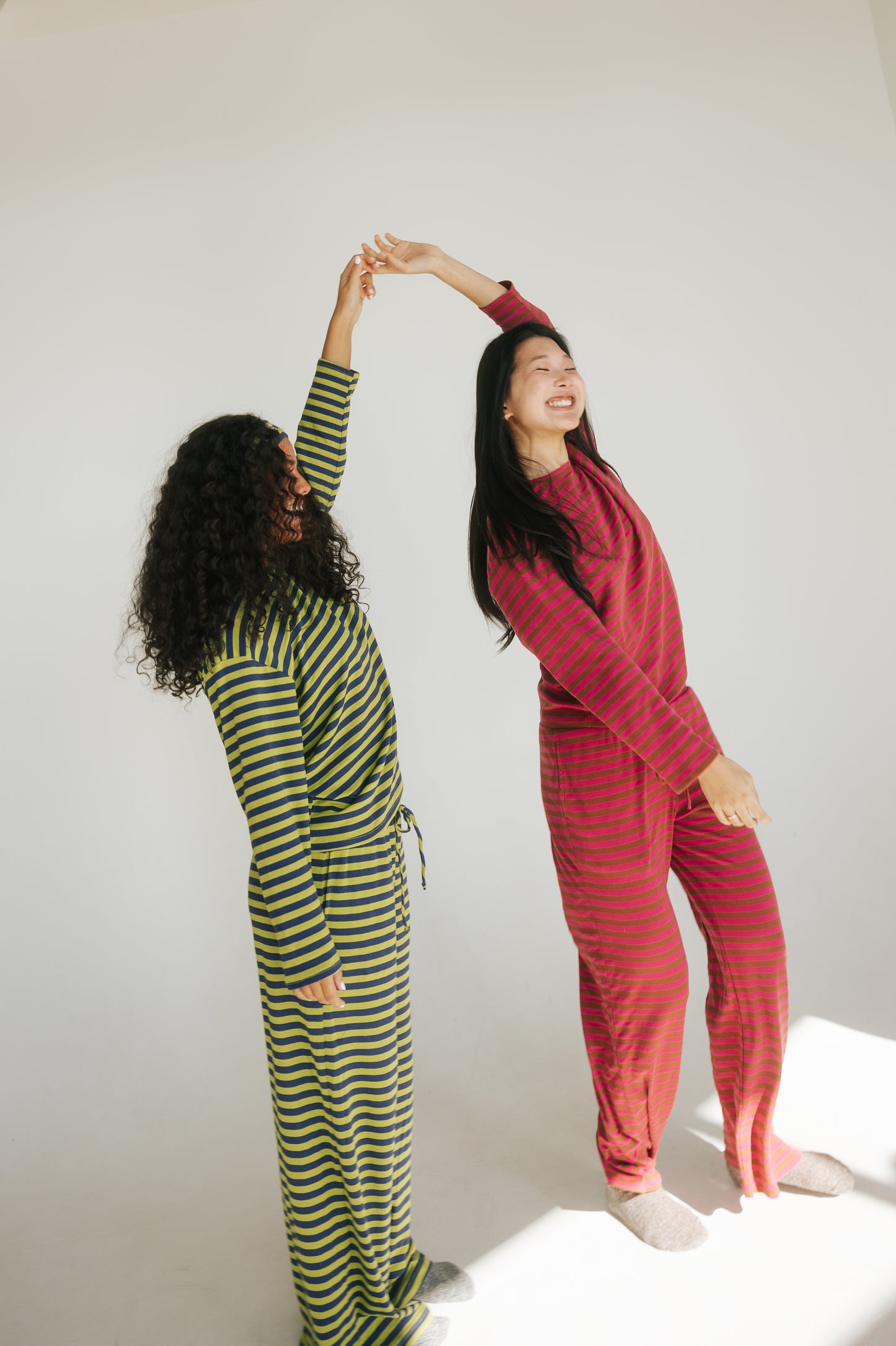 Riot Striped Lounge TEE in- Red/Brown (FALL RESTOCK PRE-ORDER)