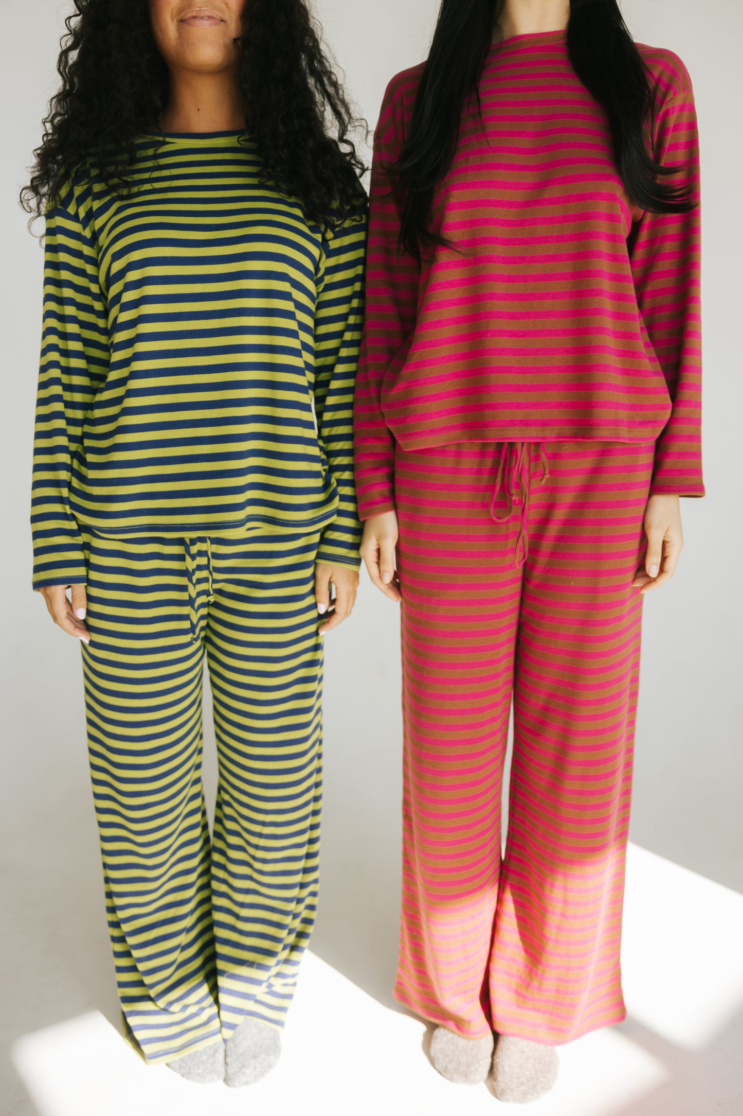 Riot Striped Lounge TEE in- Red/Brown (FALL RESTOCK PRE-ORDER)