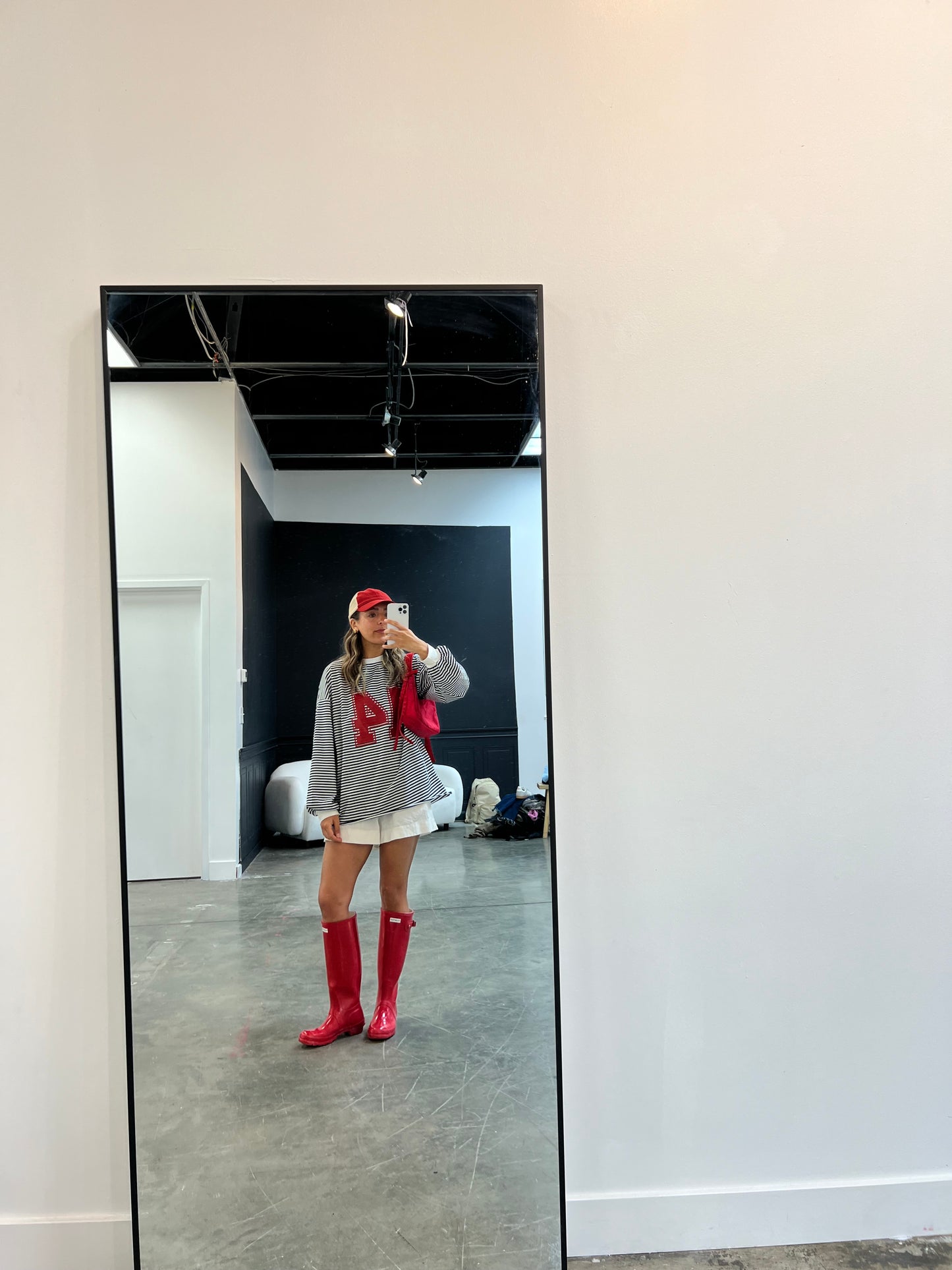 Riot Striped Varsity Tee- in black/red (FALL RESTOCK PRE-ORDER)