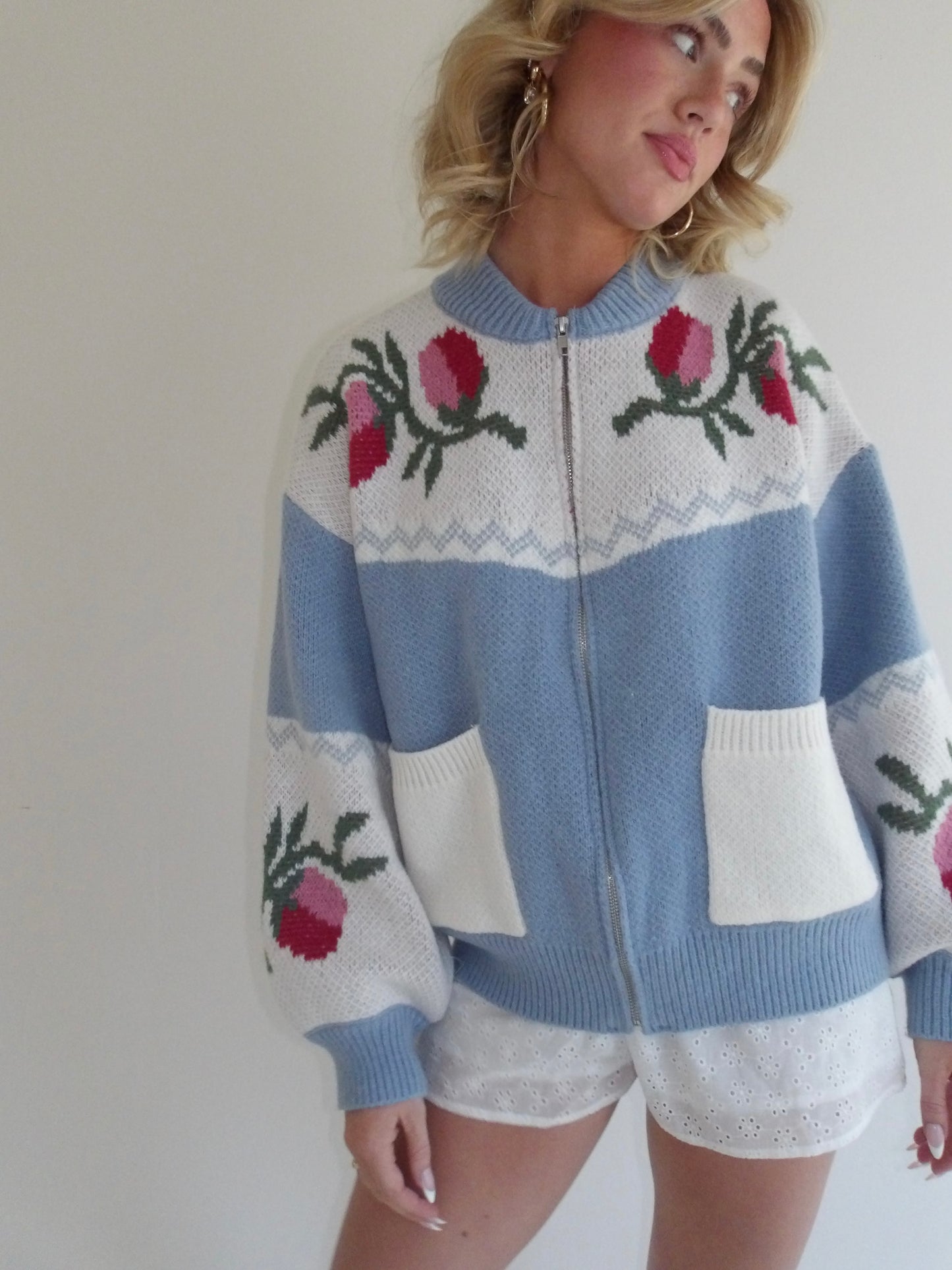 Riot Slouchy Girl Sweater in Tulip