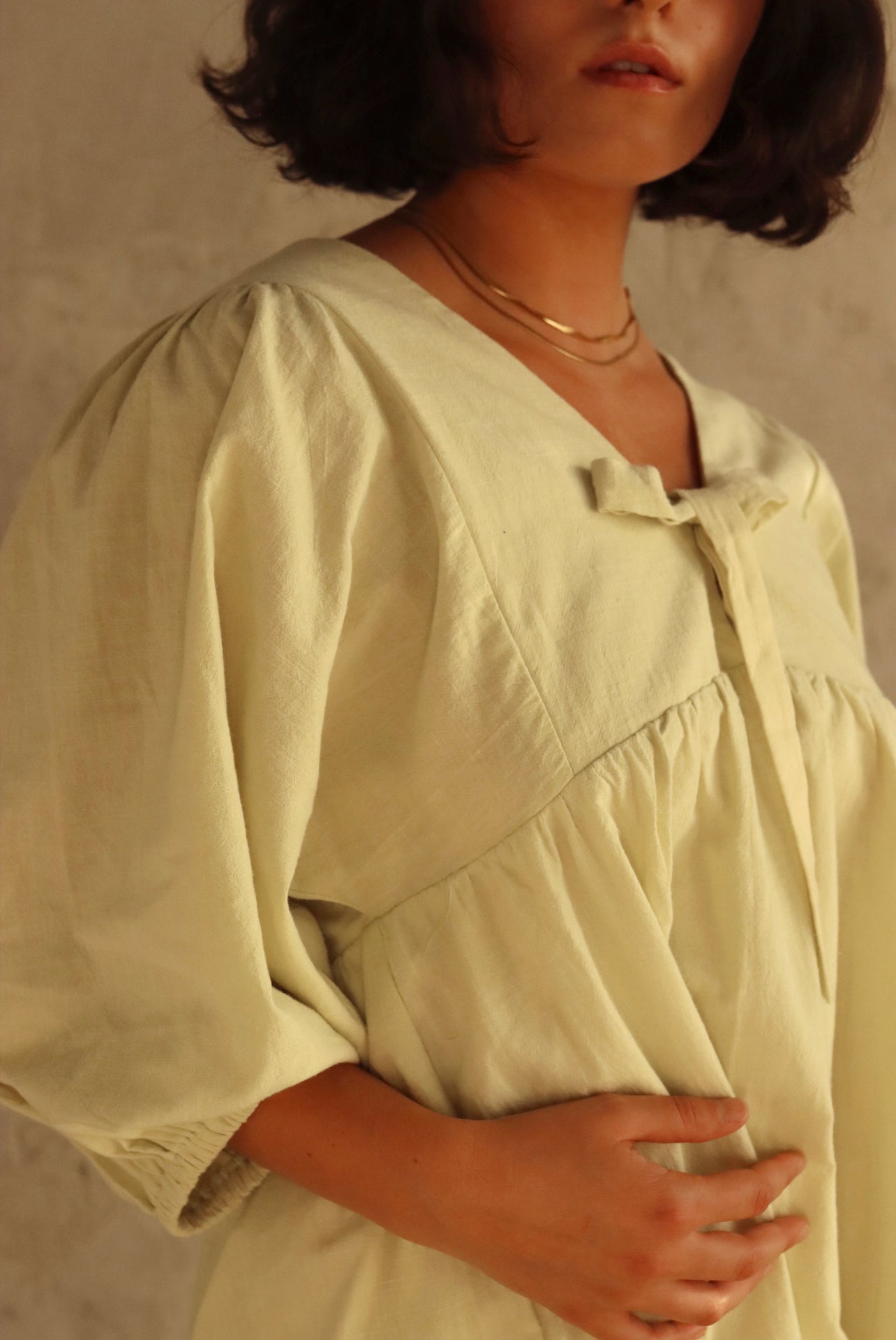 Sunday Crispy Leaf Bow Dress