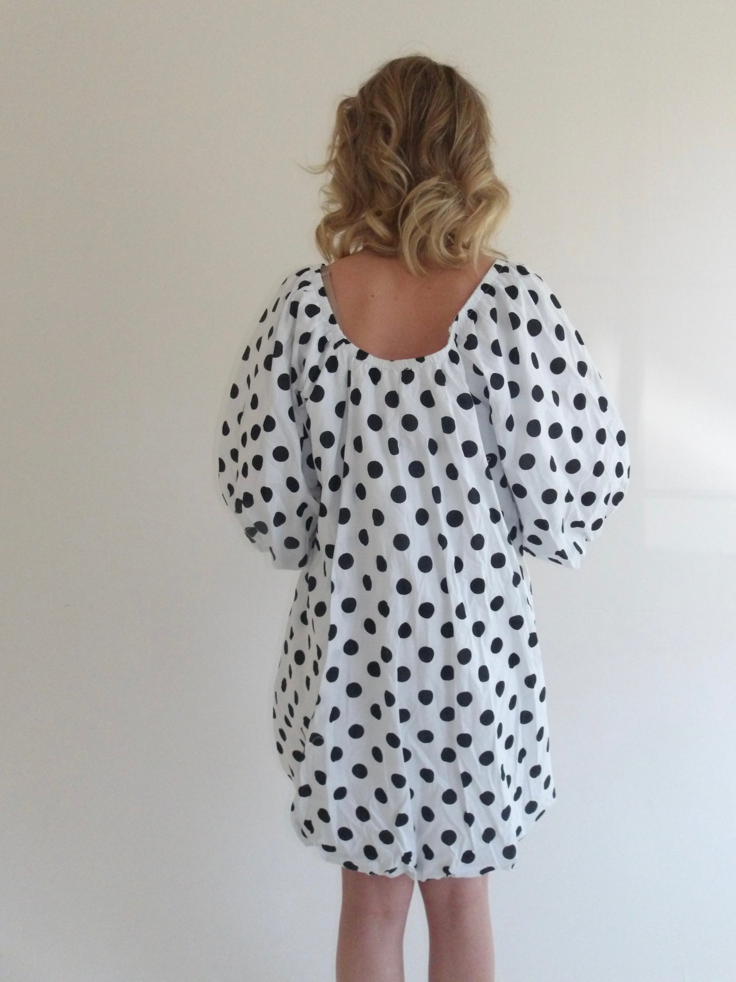 Sunday Polka Puff Dress