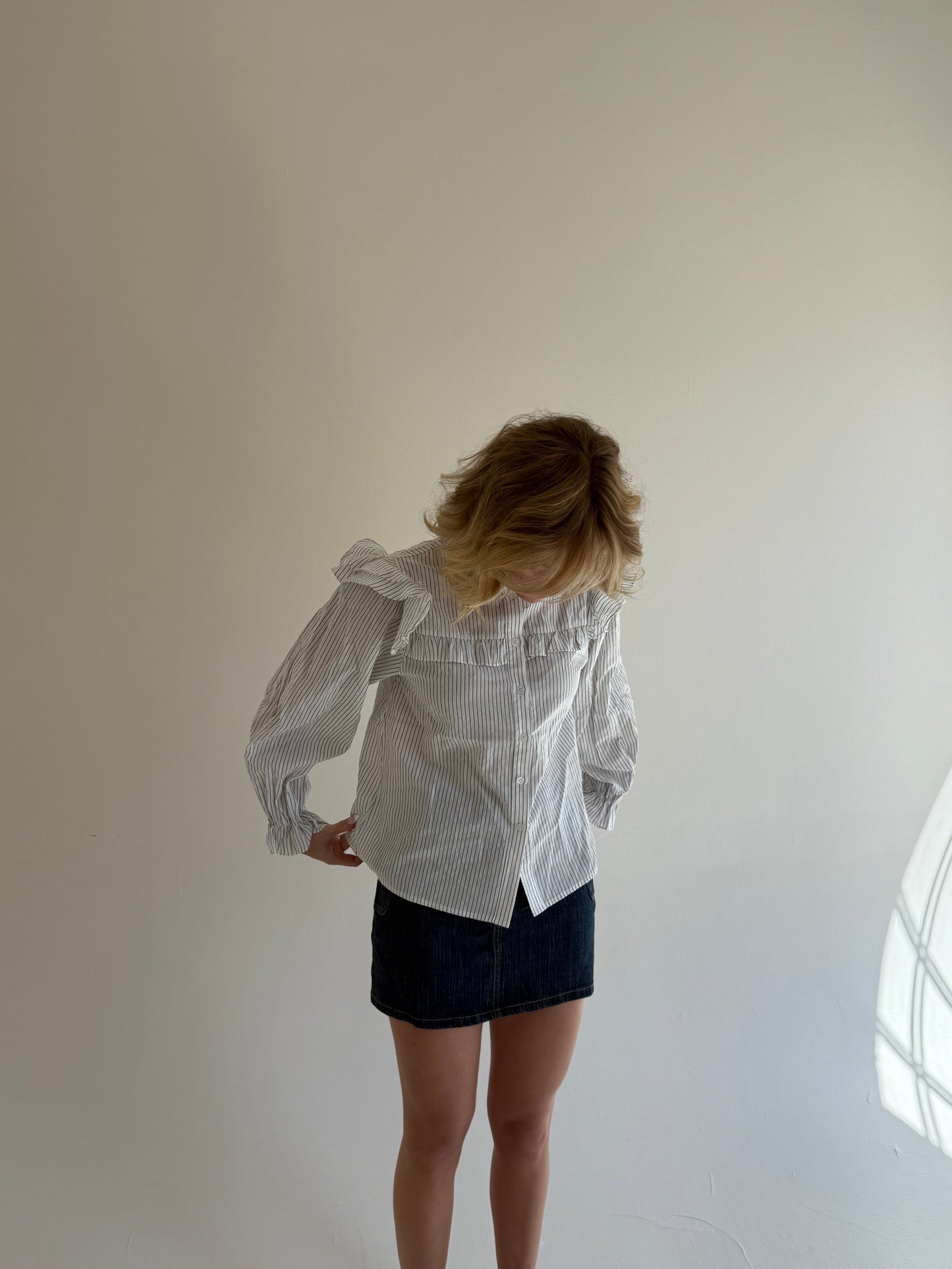 Riot Striped Poet Blouse