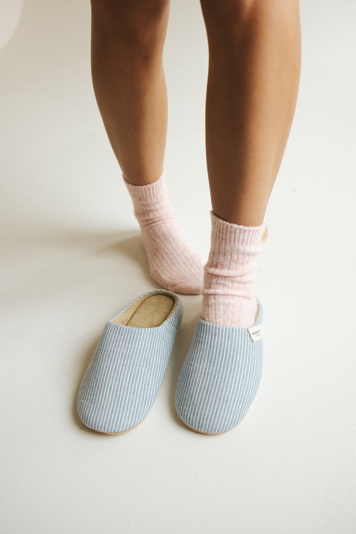 Riot Micro Stripped Slippers in- Blueberry (FALL RESTOCK PRE-ORDER)