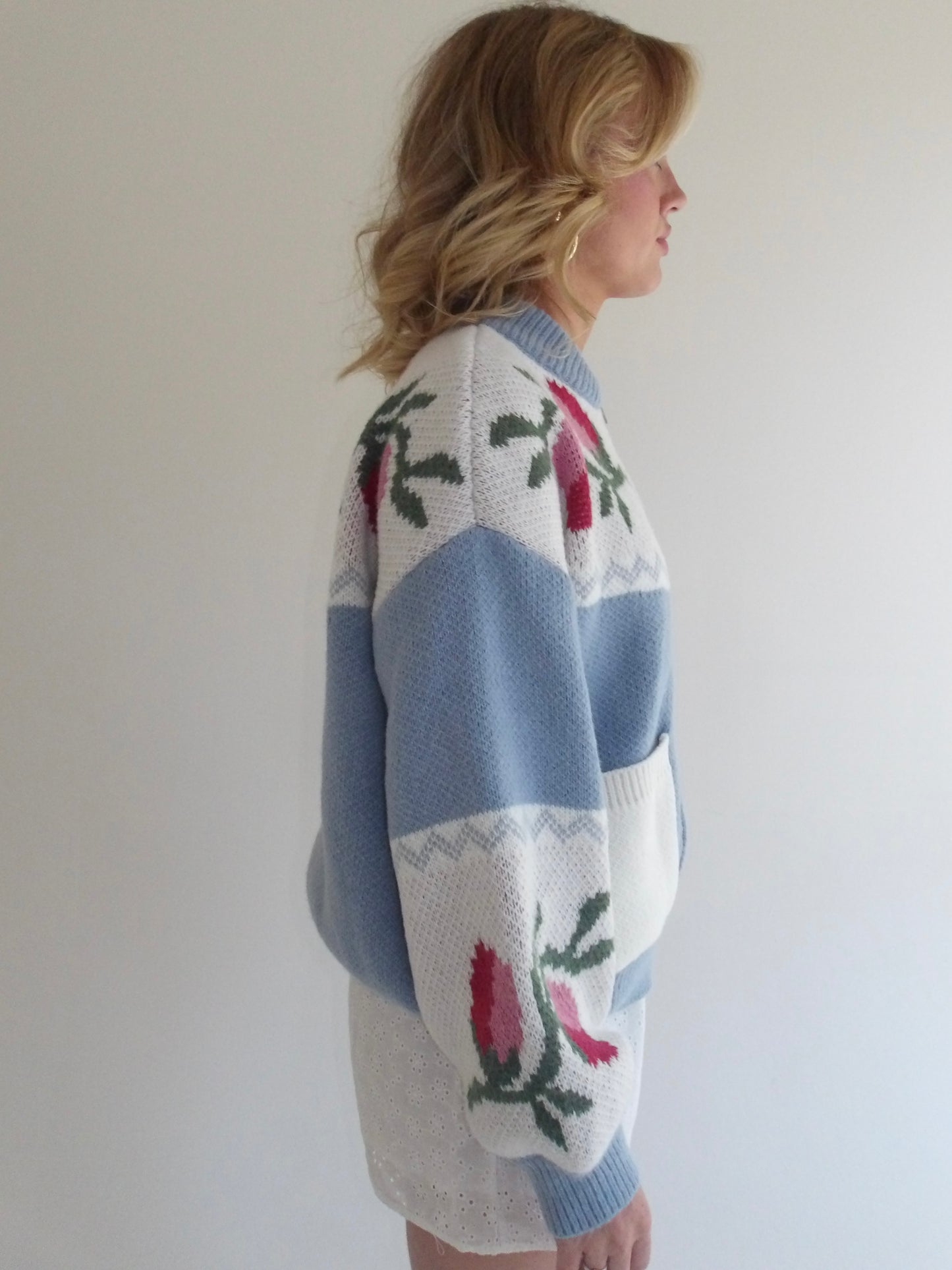 Riot Slouchy Girl Sweater in Tulip