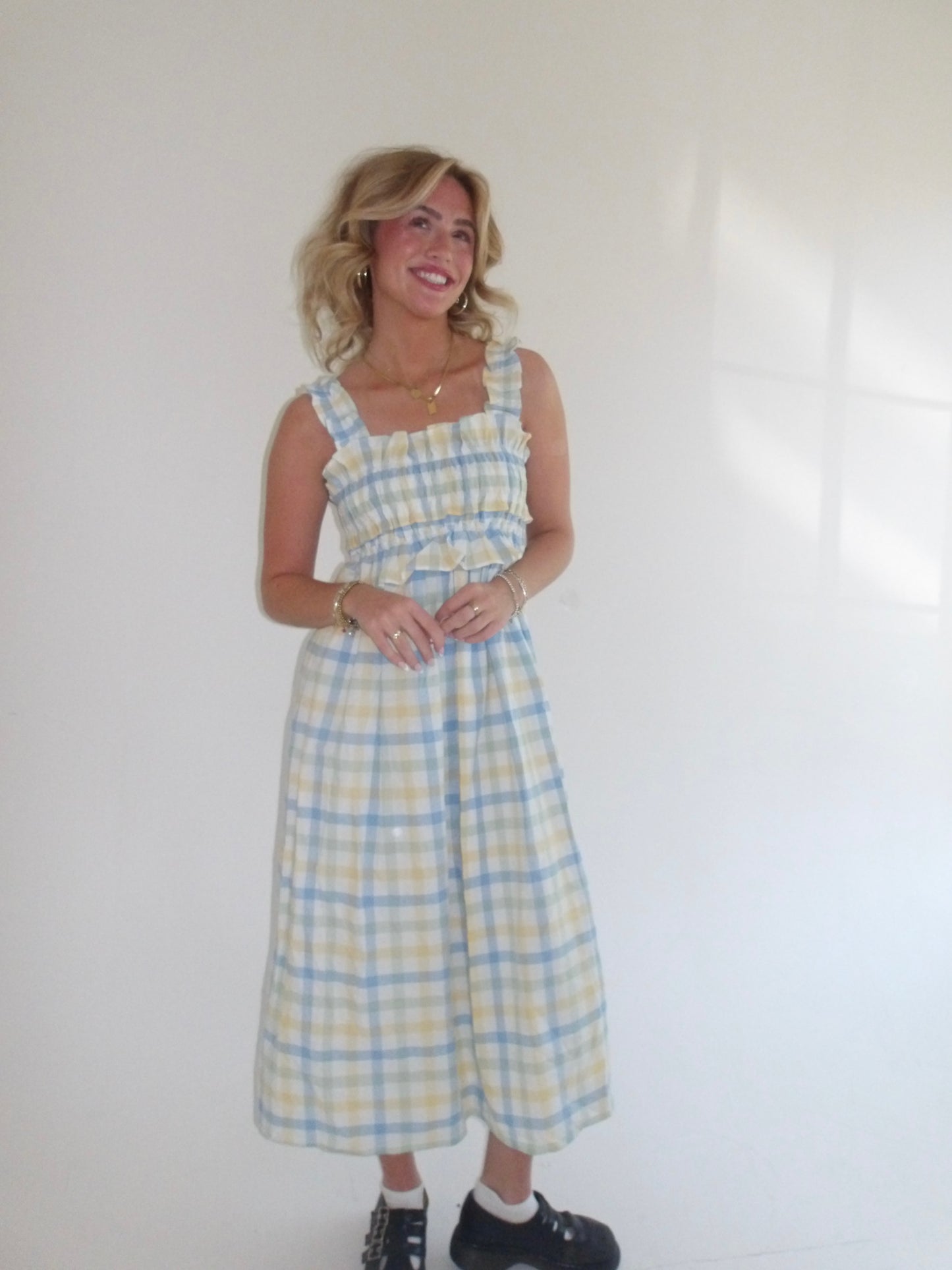 Sunday Gingham Picnic Dress