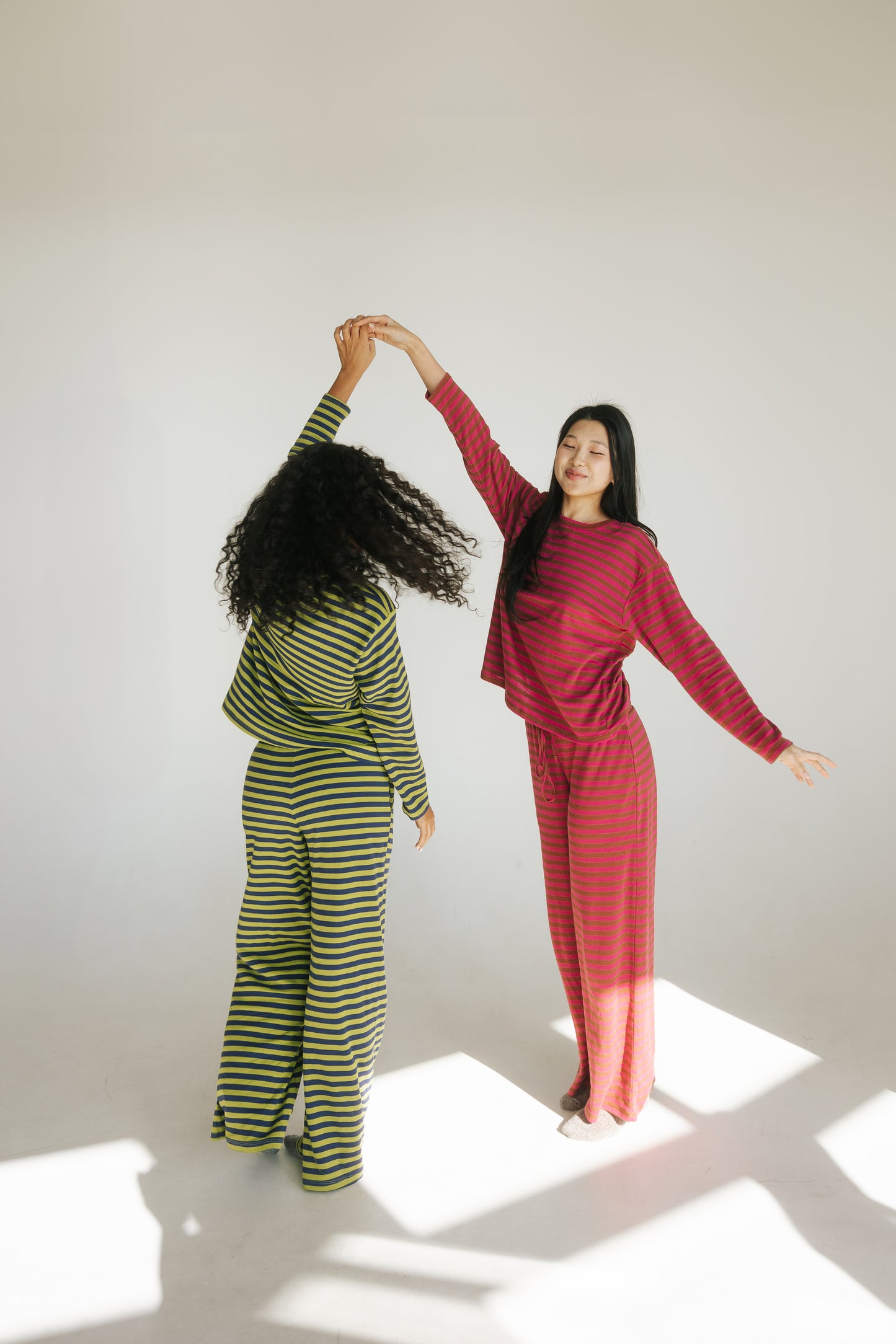 Riot Striped Lounge TEE in- Red/Brown (FALL RESTOCK PRE-ORDER)