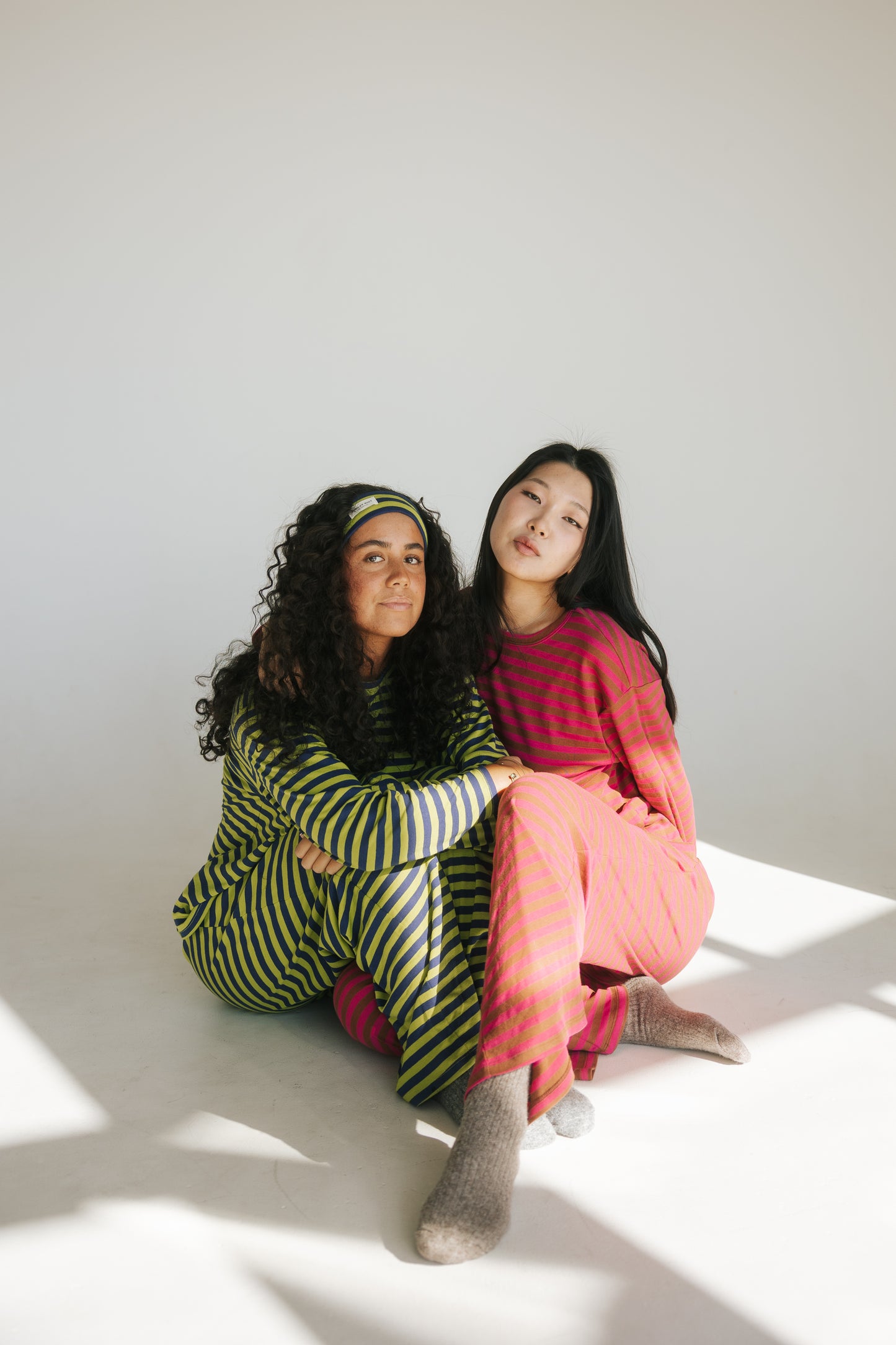 Riot Striped Lounge TEE in- Red/Brown (FALL RESTOCK PRE-ORDER)