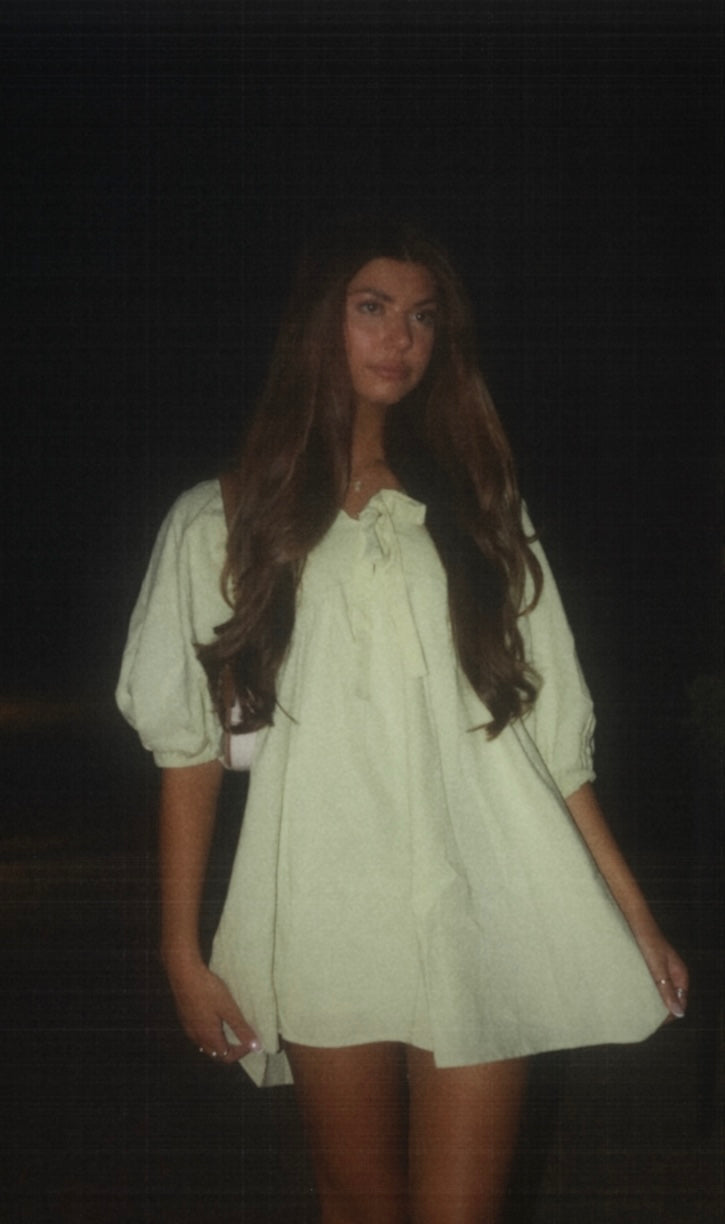 Sunday Crispy Leaf Bow Dress