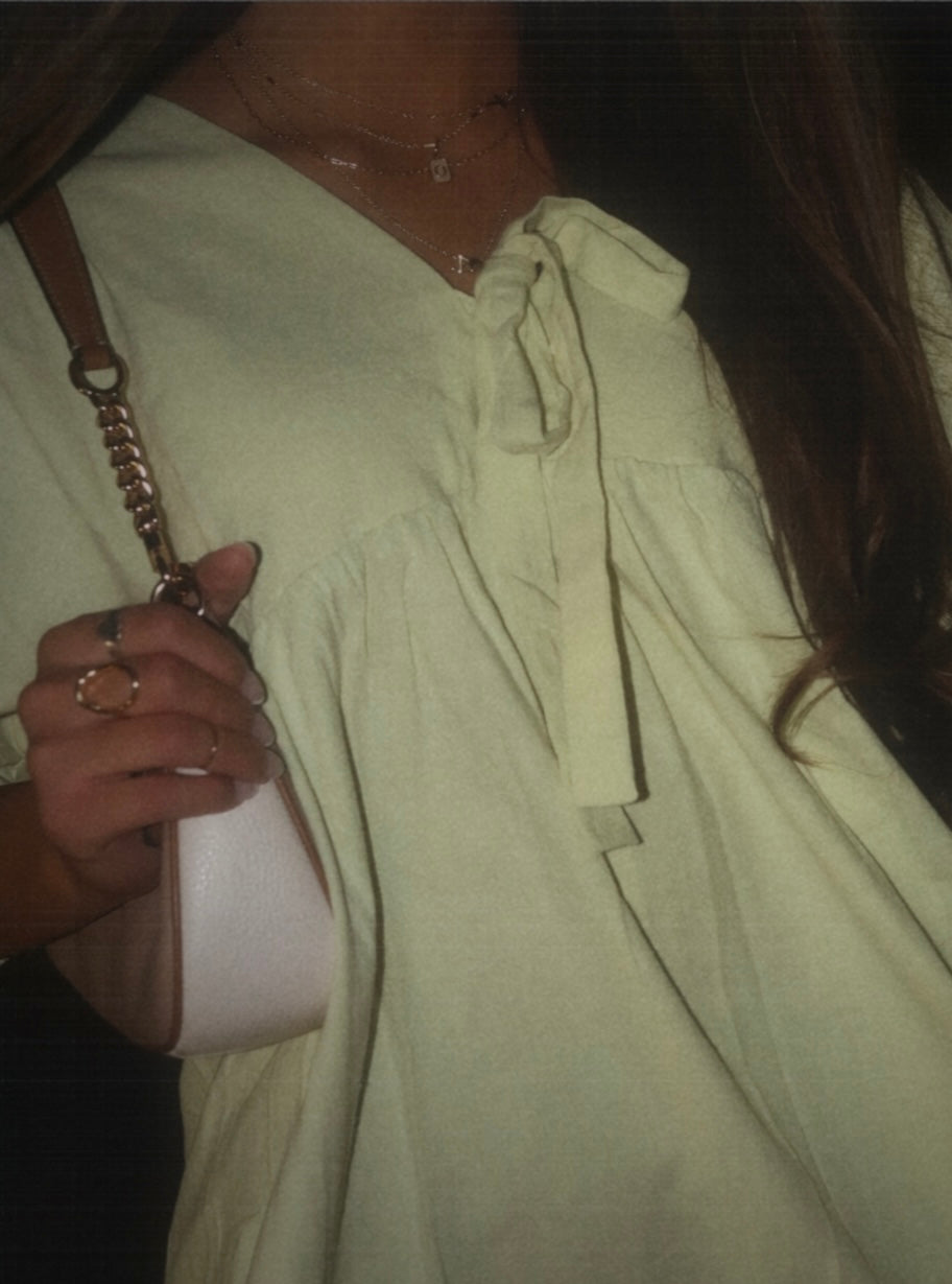 Sunday Crispy Leaf Bow Dress