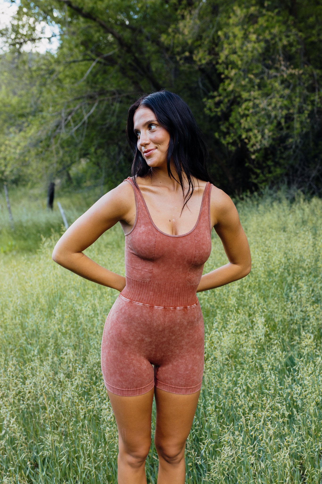 A Freebie Summer Bodysuit In Rust