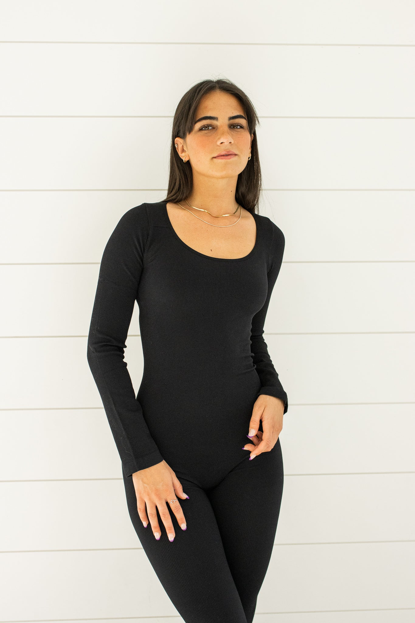 LOML Long Sleeve Bodysuit in Black