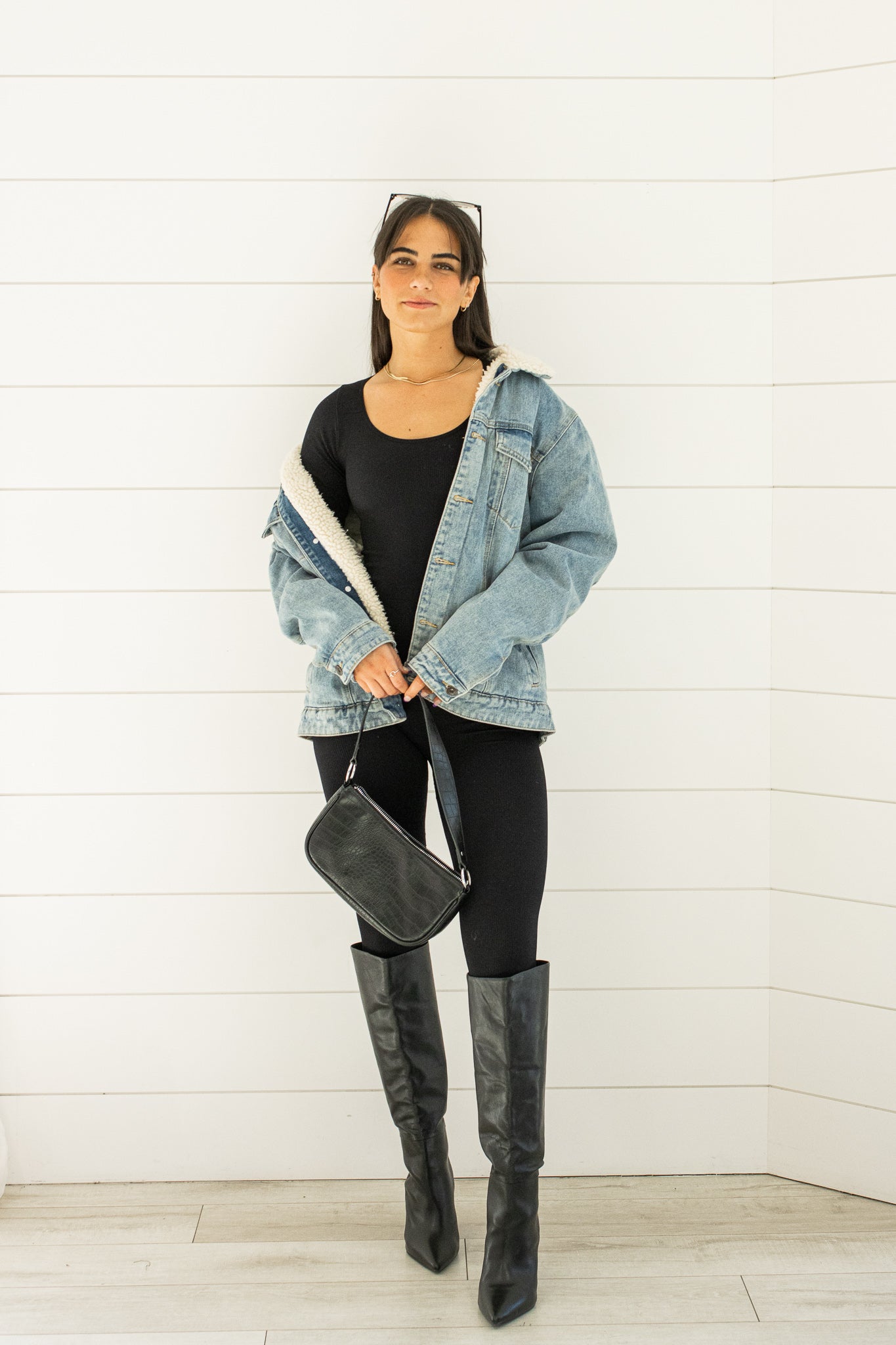 LOML Long Sleeve Bodysuit in Black