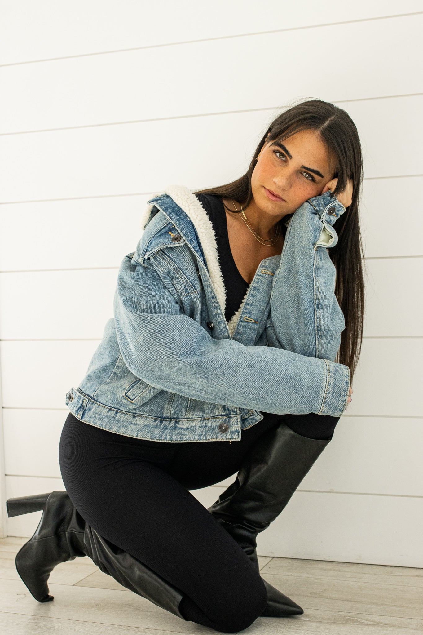 LOML Long Sleeve Bodysuit in Black