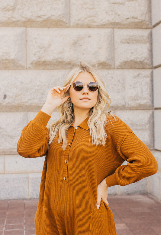 Best Of Both Worlds Romper In Rust