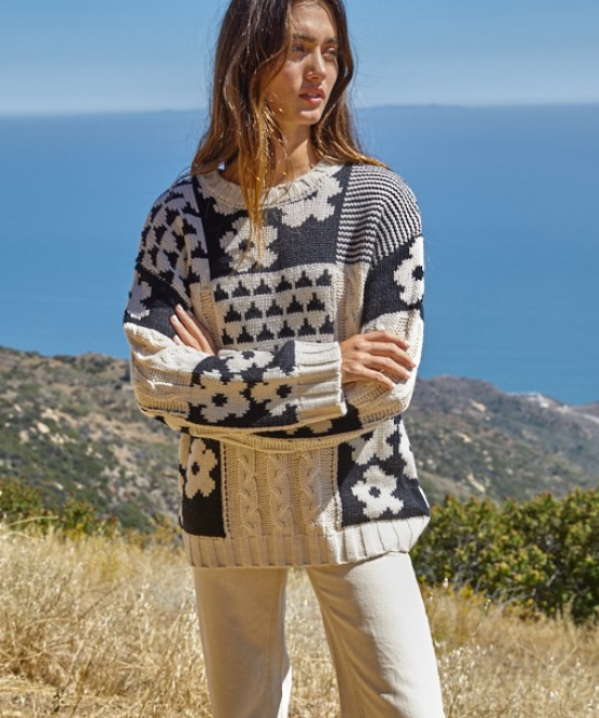 Abstract Knit Sweater