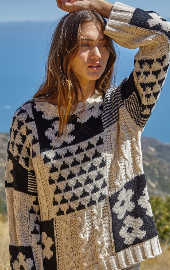 Abstract Knit Sweater