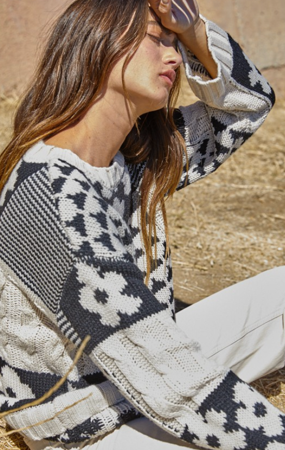 Abstract Knit Sweater