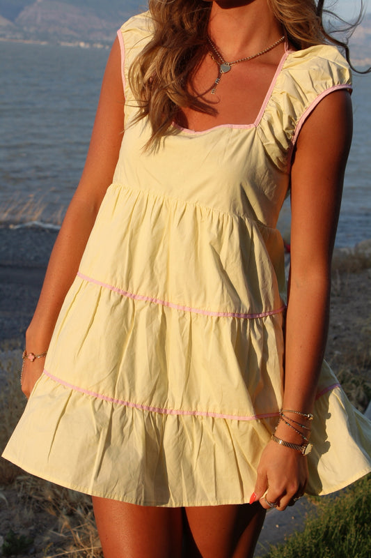 Sunday Lemonade Mini Dress