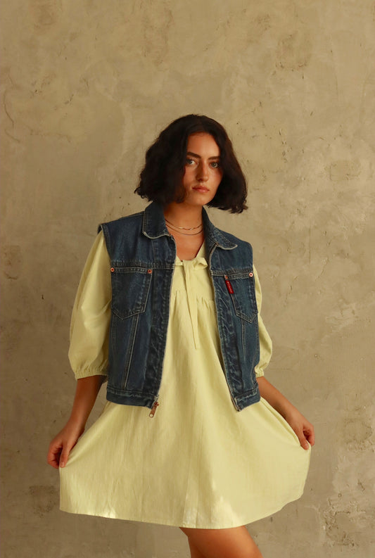 Sunday Crispy Leaf Bow Dress