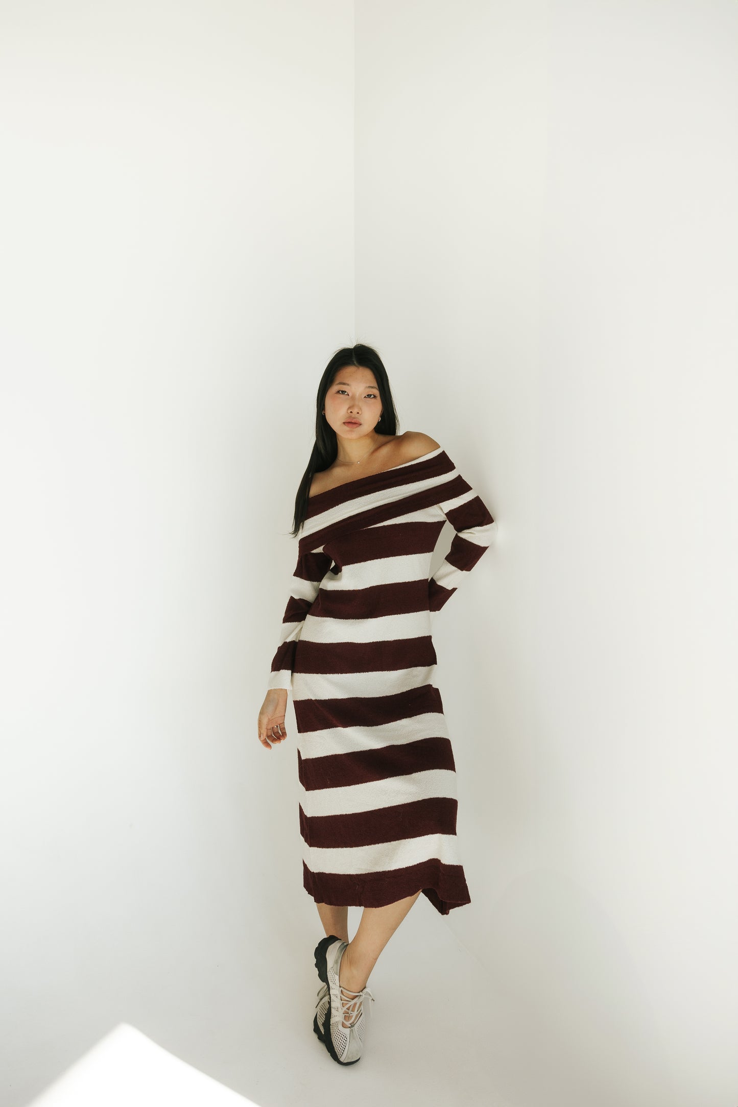 Sunday Cloud Striped Maxi Dress