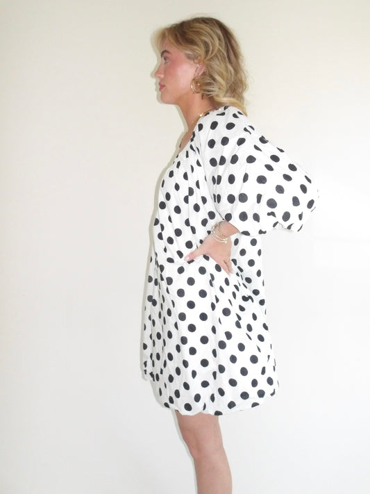 Sunday Polka Puff Dress