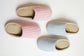 Riot Micro Stripped Slippers in- Strawberry