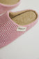 Riot Micro Stripped Slippers in- Strawberry