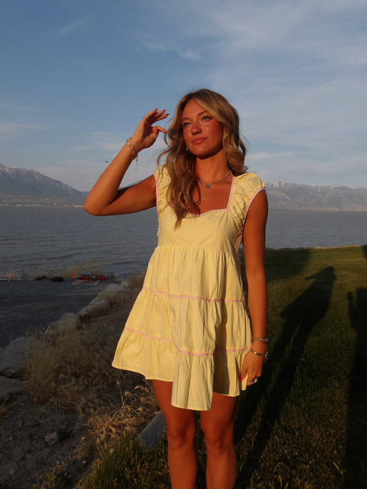 Sunday Lemonade Mini Dress