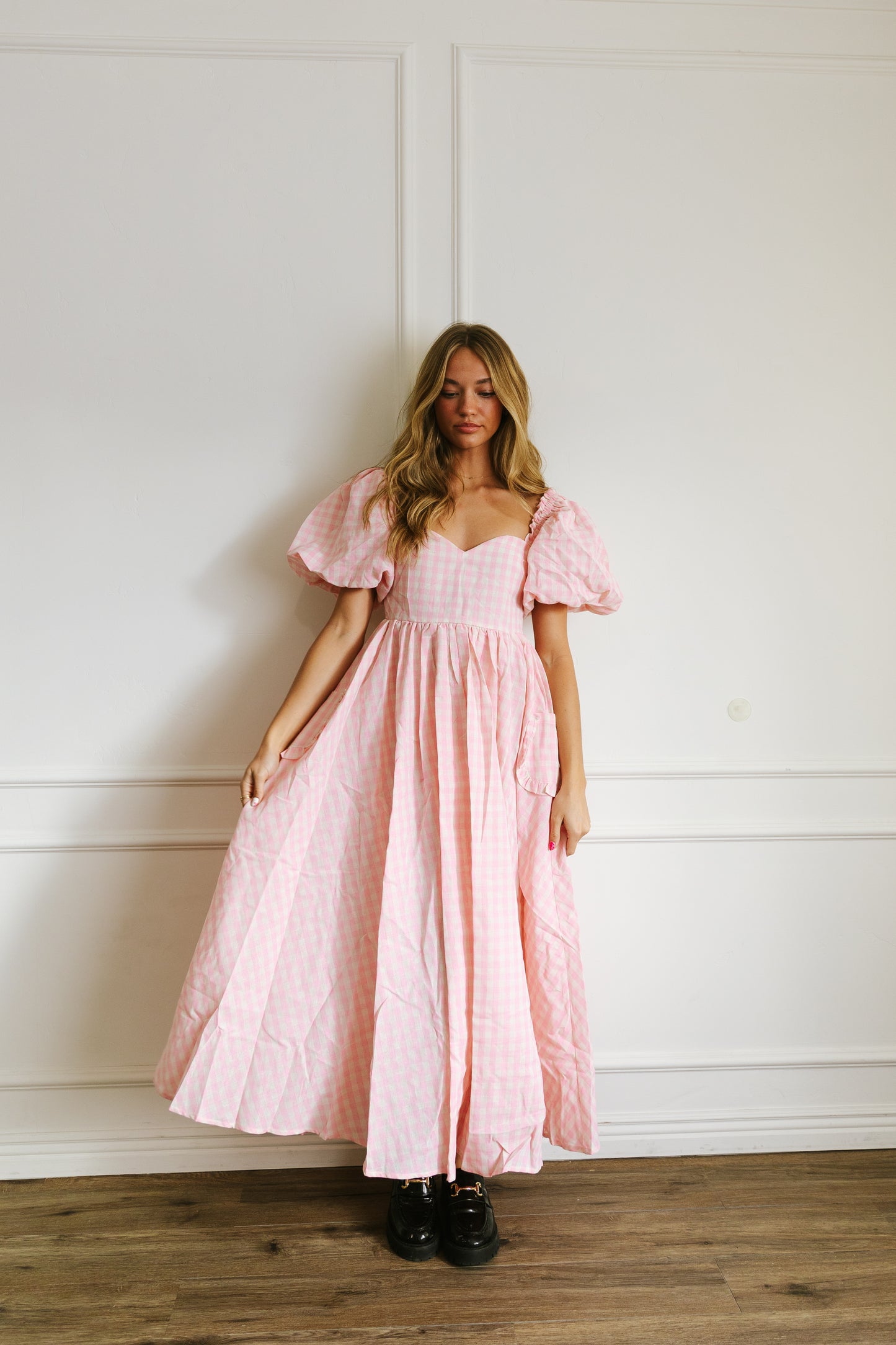 Sunday Strawbaby Puff Maxi Dress