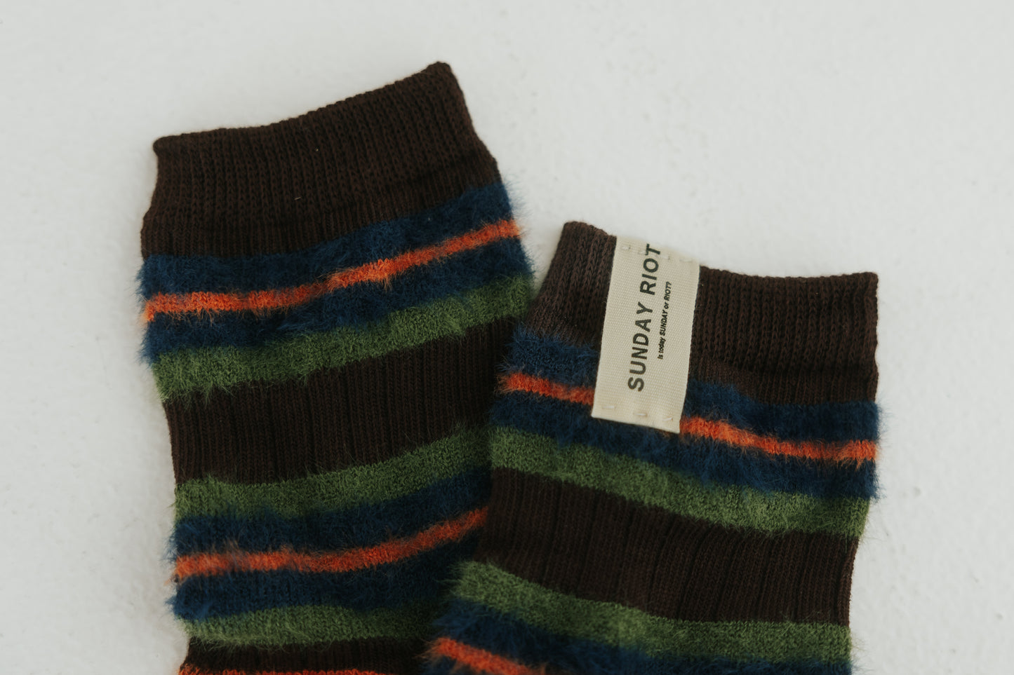 Riot Club Socks in- Fuzzy Stripes