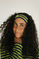 Riot Striped Headband in- Navy/Green