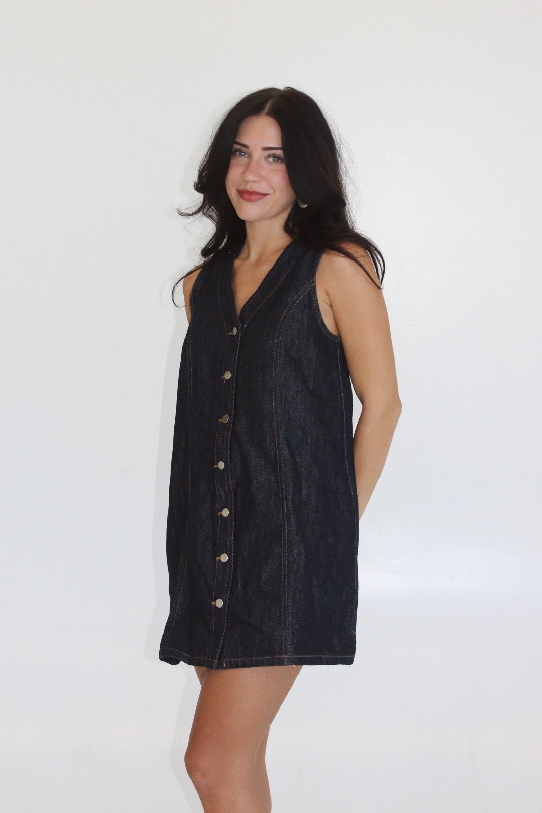 black sunday dress The Sunday Denimini Dress – SUNDAY RIOT