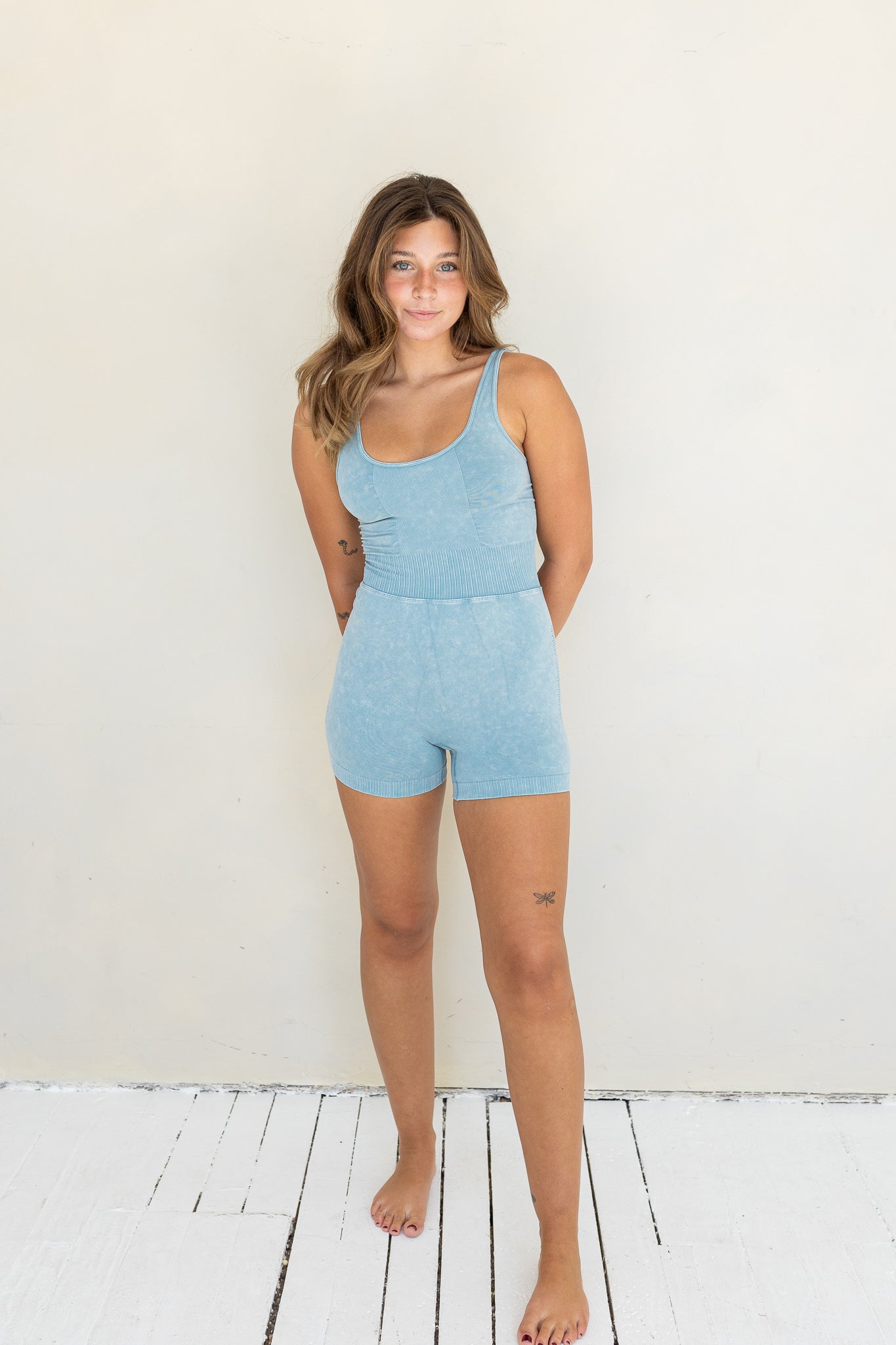 A Freebie Summer Bodysuit In Baby Blue
