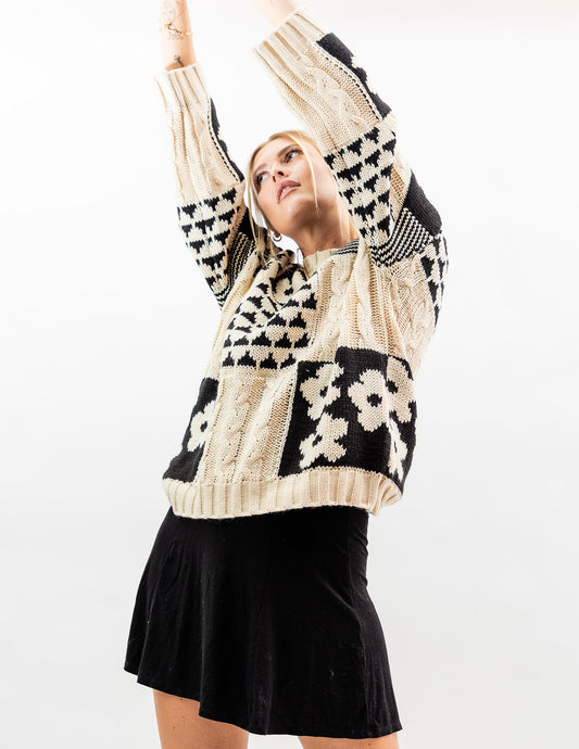 Abstract Knit Sweater